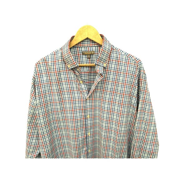 Peter Millar Summer Comfort Red White Blue Button Down Long Sleeve Shirt Sz L - Picture 3 of 8